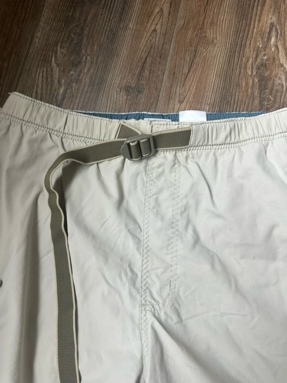 Columbia khaki Hybrid Men's Cargo Shorts Utility Pockets and Drawstring Waist